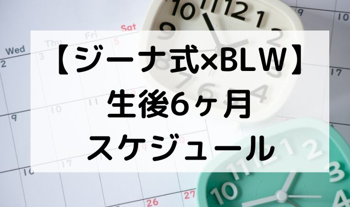 ジーナ式　BLW　スケジュール　ネントレ　離乳食　生後６ヶ月　月齢　５ヶ月　６ヶ月　７か月　