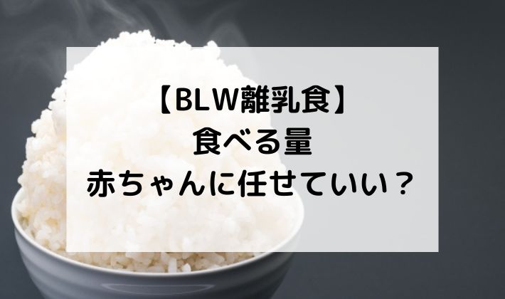 BLW　離乳食　量　どのくらい　手づかみ食べ　自分で食べる　赤ちゃんが決める